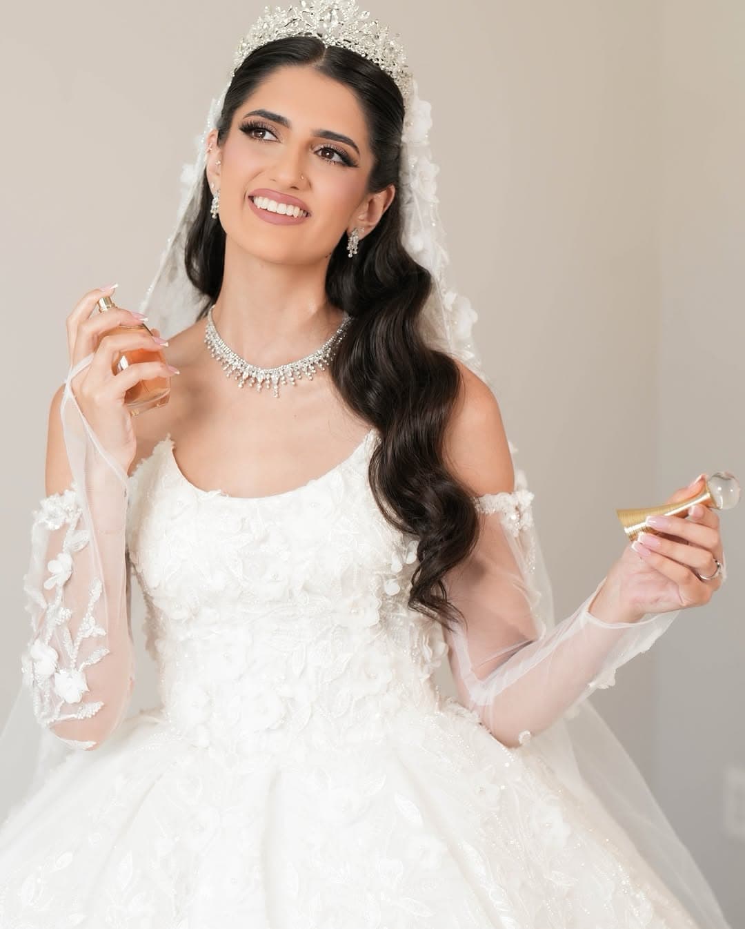 Bridal hairstyle detail by Ghassan Hanna