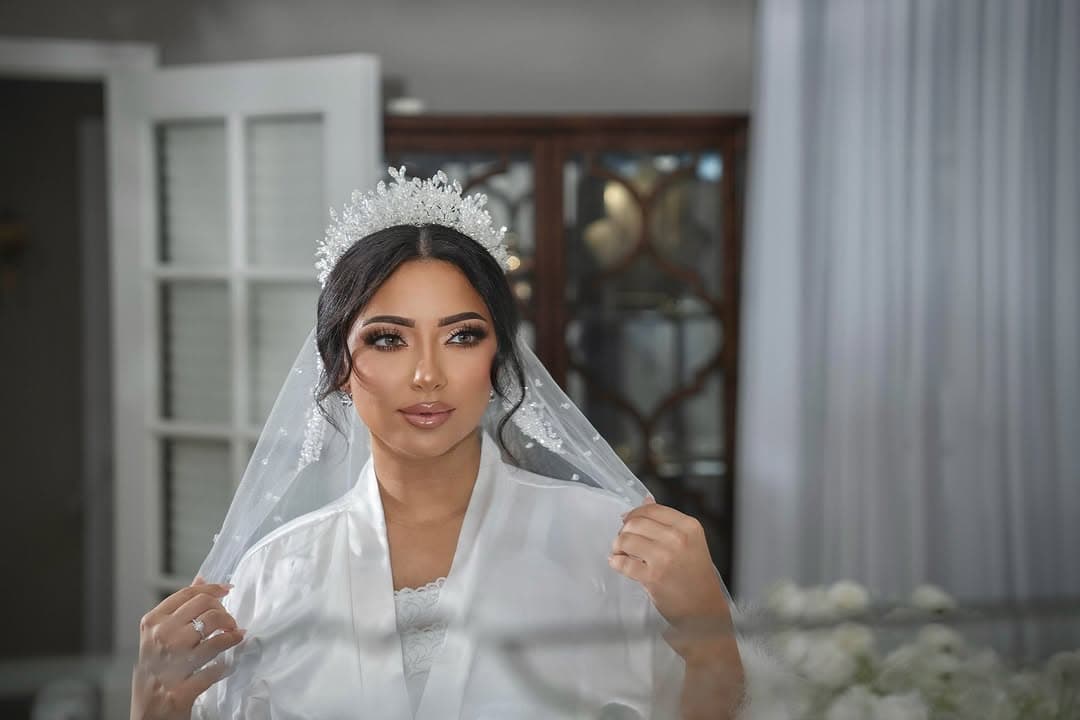 Bridal hairstyle detail by Ghassan Hanna